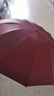 加固折疊雨傘手動(dòng)結(jié)實(shí)耐用黑膠晴雨傘兩用遮陽防曬學(xué)生雨傘 酒紅-超大號130cm黑膠防曬款 12骨 曬單實(shí)拍圖