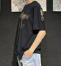 BOY LONDON【暗黑羅盤(pán)】春夏男女同款燙金印花潮牌短袖T恤N01906 黑印銀 M 曬單實(shí)拍圖
