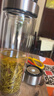 XDO一鍵開蓋水杯男士茶杯雙層玻璃泡茶杯子防爆耐高溫全鋼蓋 曬單實(shí)拍圖