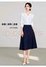 特洛曼夏季高級感氣質(zhì)職業(yè)裝半身裙女中長(cháng)款過(guò)膝顯瘦傘裙正裝面試a字裙 曬單實(shí)拍圖