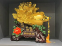 百財聚來翡翠玉白菜招財擺件客廳酒柜電視柜裝飾品發(fā)財開業(yè)禮品 百財聚來【沙金色中號】 曬單實拍圖