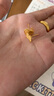 周六福（ZLF）七夕禮物 黃金耳飾女款足金5G金生肖龍可愛星星耳釘星愿龍 計價T 1.66g 曬單實拍圖