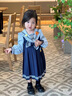 G.DUCKKIDS小黃鴨朱迪兔子警官衣服女童連衣裙春秋兒童裙子女孩公主裙表演服 藍(lán)色 90 尺碼1~2歲【 80-90cm】 曬單實拍圖