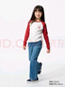 優(yōu)衣庫童裝女童UT PEANUTS長袖T恤史努比紅色上衣秋冬新款480881 15 珊瑚紅色 130 曬單實(shí)拍圖