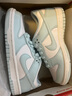 耐克（NIKE）官方男童DUNK LOW大童運動童鞋新款膠底低幫薄荷綠FB9109 105白/冰川藍 36 曬單實拍圖