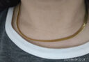 百搭氣質(zhì)新款蛇骨項(xiàng)鏈女小眾ins簡(jiǎn)約冷淡風(fēng)個(gè)性時(shí)尚夏季鎖骨頸鏈 金色 刀片鏈4mm【A0089】 曬單實(shí)拍圖
