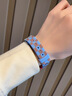 歌莉侑（GCCLIYO）手表女學(xué)生高中女生高顏值可愛(ài)小清新初中生石英腕表女孩生日禮物 藍帶白紅框 曬單實(shí)拍圖