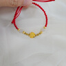 中國(guó)黃金CHINA GOLD蓮花黃金手鏈女足金紅手繩七夕情人節(jié)禮物送女友老婆媽媽生日實(shí)用 京速達(dá)-足金蓮花和田玉金線手繩 曬單實(shí)拍圖