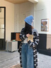DGOV秋季新款寬松設(shè)計(jì)感復(fù)古條紋長款針織毛衣外套女保暖開衫上衣女 單色 S 建議90-100斤 曬單實(shí)拍圖
