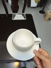 爾山集復古磨砂咖啡杯高顏值美式拉花杯家用陶瓷杯拿鐵下午茶伴手禮物 石白手把蛋杯300ML+底碟 曬單實(shí)拍圖