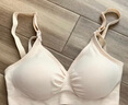 美德樂（Medela）哺乳文胸產(chǎn)后喂奶孕婦內(nèi)衣單層前開扣輕盈款 奶油色 L 曬單實拍圖