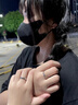 中國黃金銀戒指山盟海誓情侶對戒求婚戒指可調節(jié)送女生生日七夕情人節(jié)禮物 活口戒情侶對戒（一對）玫瑰禮盒 曬單實拍圖