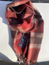 啄木鳥(niǎo)2025新款氣質(zhì)仿羊絨格子圍巾女冬季加厚情侶披肩學(xué)生針織保暖圍脖 03#酒紅格 曬單實(shí)拍圖