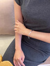 中國黃金（CHINA GOLD）足銀手鐲女素圈小眾活口推拉光面銀鐲子七夕情人節(jié)禮物送女友老婆 【玫瑰禮盒】+光面推拉手鐲 15g 曬單實拍圖