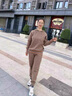 啄木鳥媽媽裝連帽休閑衛(wèi)衣中年春秋裝兩件套中老年女士顯瘦兩件套運動服 灰褐色 XL (建議120-130斤) 曬單實拍圖