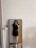 圣保美黑色辣妹背心連衣裙女夏季2025新款小個子穿搭包臀短裙子套裝顯瘦 套裝【上衣+裙子配腰帶】 M 碼 曬單實拍圖