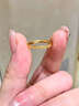中國(guó)黃金（CHINA GOLD）足金戒指女碎碎冰戒指黃金固口素圈指環(huán)七夕情人節(jié)禮物送女友老婆 碎碎冰戒指 圈號(hào)12 1g 曬單實(shí)拍圖