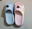 chedoir2025新款鴛鴦蘋(píng)果拖鞋男女情侶款夏季室內(nèi)戶外休閑百搭一字拖鞋 鴛鴦粉藍(lán) 36-37 【適合36-37碼】 曬單實(shí)拍圖
