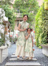 G.DUCKKIDS小黃鴨童裝親子裝母女裝兒童漢服女童旗袍裙套裝新中式母女連衣裙 綠色兩件套 110 尺碼4~5歲【100-110cm】cm 曬單實(shí)拍圖