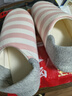 兒童包跟棉拖鞋靜音男孩新款室內木地板防滑軟底家居春秋棉鞋女童 粉色條紋 32 內長(cháng)21cm (適合腳長(cháng)20-21cm) 曬單實(shí)拍圖
