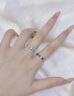 老鳳祥紫藤花銀情侶戒指男女款對戒求婚表白鉆戒結婚紀念日禮物送男女友 足銀紫藤花情侶對戒【京速達】 曬單實(shí)拍圖