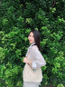 DUTRIEUX大容量編織包包女包2025新款夏時(shí)尚棉線(xiàn)斜挎托特包海邊度假沙灘包 拉鏈款編織包【米白色帶掛件】 曬單實(shí)拍圖
