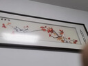 奈維斯汀  NAVSTIN蘇繡帶框成品掛畫桑蠶絲真絲床頭畫背景墻蘇州手工刺繡客廳裝飾畫 鴻運當頭【畫心30*120CM】 【裝框50*155CM】 曬單實拍圖