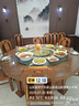 悉慕特大餐桌電動(dòng)轉(zhuǎn)盤(pán)底座商用家用圓桌智能餐桌自動(dòng)旋轉(zhuǎn)芯酒店旋轉(zhuǎn)器 特大尺寸棕色-遙控款 曬單實(shí)拍圖