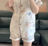 9i9孕婦月子服哺乳衣夏季短袖短褲純棉紗布睡衣產(chǎn)后喂奶服套裝A71L 曬單實(shí)拍圖