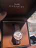 蔻馳（COACH）PERRY系列茶玫瑰牛皮表帶28mm石英女表14503769 七夕禮物/送禮 曬單實(shí)拍圖