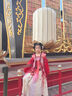 安妮優(yōu)兒女童漢服秋裝中國風(fēng)2025兒童裝超仙古裝女孩古風(fēng)裙子 紅色 150 曬單實(shí)拍圖