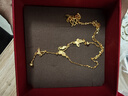 老鳳祥浪漫蝴蝶流蘇黃金項鏈足金在逃公主套鏈送女友老婆新年生日禮物 足金流蘇蝴蝶套鏈(約4.7g) 曬單實(shí)拍圖