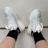 H8小白鞋2025新款百搭莆田鞋子情侶男女內(nèi)增高厚底休閑運(yùn)動(dòng)板鞋 白色-黑皮尾（禮盒裝） 37 女碼 曬單實(shí)拍圖