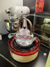 World Kitchen康寧爐圍爐煮茶器套裝全玻璃恒溫養(yǎng)生壺電磁爐電陶爐煮茶電熱水壺電茶爐烤火爐 【仿真炭火】奶黃色 配茶壺+烤網(wǎng) 0.6L 曬單實拍圖