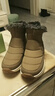 足力健艾爸爸老人鞋女冬季加絨加厚保暖雪地靴媽媽鞋中老年?yáng)|北高幫老人大棉鞋 卡其（男女同款） （送襪子） 40 曬單實(shí)拍圖