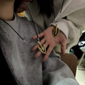 執(zhí)愛jojo的奇妙冒險掛件動漫石之海替身之箭蟲箭項鏈金色箭頭項鏈禮物 金色箭頭-皮繩項鏈 曬單實拍圖