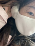 保暖口罩護耳防風(fēng)防寒秋冬季保暖騎行口罩透氣加絨加厚面罩高顏值 米白色護耳款 曬單實(shí)拍圖