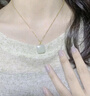 ALLOVE無事牌小方糖項鏈女18k黃金和田玉吊墜情人節(jié)禮物送女友老婆生日 曬單實拍圖