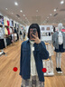 優(yōu)衣庫女裝男裝寬松廓形牛仔褲/彎刀鐮刀褲子25秋冬新款479000 67 海藍(lán)色 26 /160/66A 曬單實拍圖