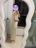 皓娥度假風(fēng)連衣裙子女夏季新款夏裝復(fù)古高級(jí)感法式高腰背心套裙 杏色 M 曬單實(shí)拍圖