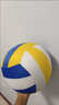 維諾亞仿真排球抱枕公仔毛絨玩具彩色印花軟體球形玩偶布娃娃幼兒園道具 黃白藍排球 小號直徑14厘米(0.15kg) 曬單實(shí)拍圖