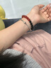 中國黃金CHINA GOLD天然黑曜石紅瑪瑙手串女士轉運珠手鏈生日禮物女送女友老婆紀念日 納福紅瑪瑙黑曜石手串 曬單實拍圖