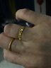 中國(guó)黃金（CHINA GOLD）四葉草黃金戒指女新款足金素圈指環(huán)活口520情人節(jié)生日禮物送女友 【今/次日達(dá)】四葉草戒指 約1.9g+玫瑰禮盒 曬單實(shí)拍圖