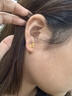 賽菲爾生日禮物黃金耳釘女足金甜美蝴蝶結(jié)耳飾 直針款 約1.68克 曬單實拍圖