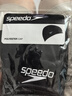速比濤（Speedo）舒適透氣速干游泳布帽高彈不勒頭游泳訓(xùn)練裝備 黑色 曬單實拍圖