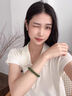 京鑒新疆和田玉碧玉圓珠手鏈菠菜綠女款玉手串碧玉單圈串珠手鏈附證書 手串尺寸10mm 曬單實(shí)拍圖