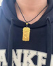 興穎麒麟納福吊墜足金9999包白銀祥云護身符頸墜金包銀男女情侶無事牌 金1.6克-總重約40克-麒麟無事牌 曬單實拍圖