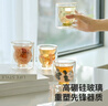 teastone 歡心杯玻璃杯雙層隔熱茶杯水杯酒杯飲料杯高硼硅玻璃高顏值送禮 歡心杯【長(zhǎng)安花】250ml 曬單實(shí)拍圖