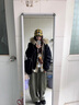 棉致座山雕大毛領(lǐng)派克服連帽棉服女冬季新款外套加厚羽棉襖絨服棉衣 鳳523黑色【高品質(zhì)】 M 110-125斤 曬單實(shí)拍圖
