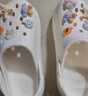 名創(chuàng)優(yōu)品（MINISO）洞洞鞋男女夏季外穿涼鞋防滑厚底踩屎感包頭涼拖鞋 白色+海洋星星 曬單實拍圖